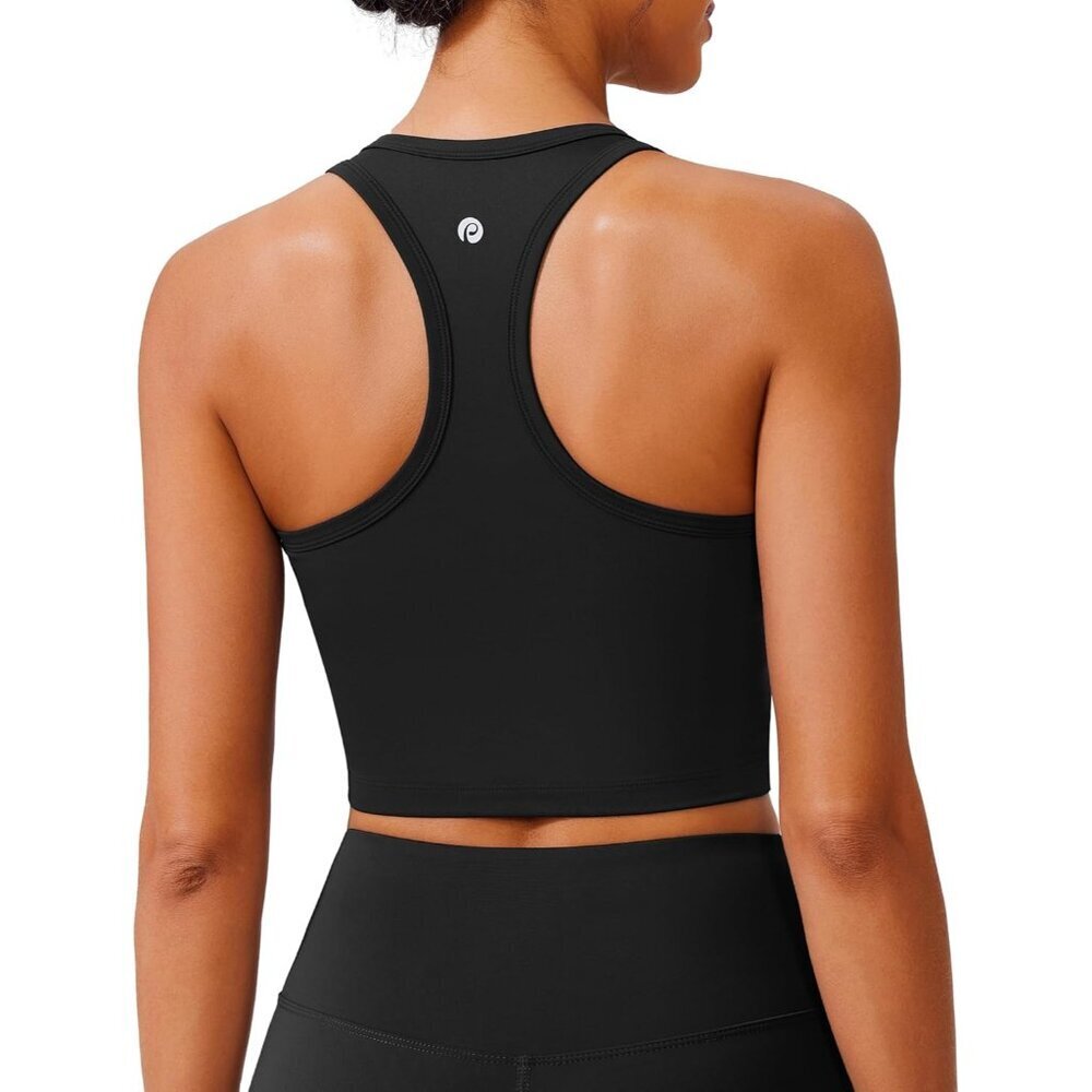 Longline Sports Bra Women Padded Yoga Tank Top Support Breathable